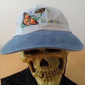 Vintage Monarch Butterflies Two Tone Strap Back Hat Cap